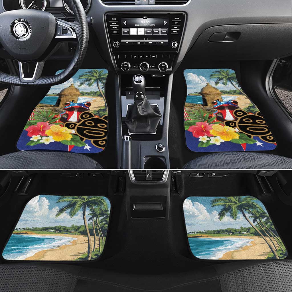 Personalized Boricua El Morro Car Mats Puerto Rico Sun Coqui - Wonder Print Shop