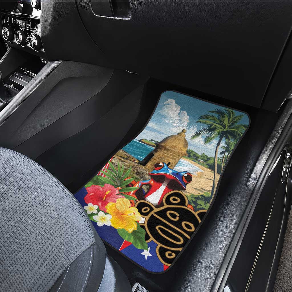 Personalized Boricua El Morro Car Mats Puerto Rico Sun Coqui - Wonder Print Shop