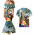 Personalized Boricua El Morro Couples Matching Mermaid Dress and Hawaiian Shirt Puerto Rico Sun Coqui - Wonder Print Shop