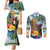 Personalized Boricua El Morro Couples Matching Mermaid Dress and Long Sleeve Button Shirt Puerto Rico Sun Coqui