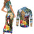 Personalized Boricua El Morro Couples Matching Short Sleeve Bodycon Dress and Long Sleeve Button Shirt Puerto Rico Sun Coqui - Wonder Print Shop