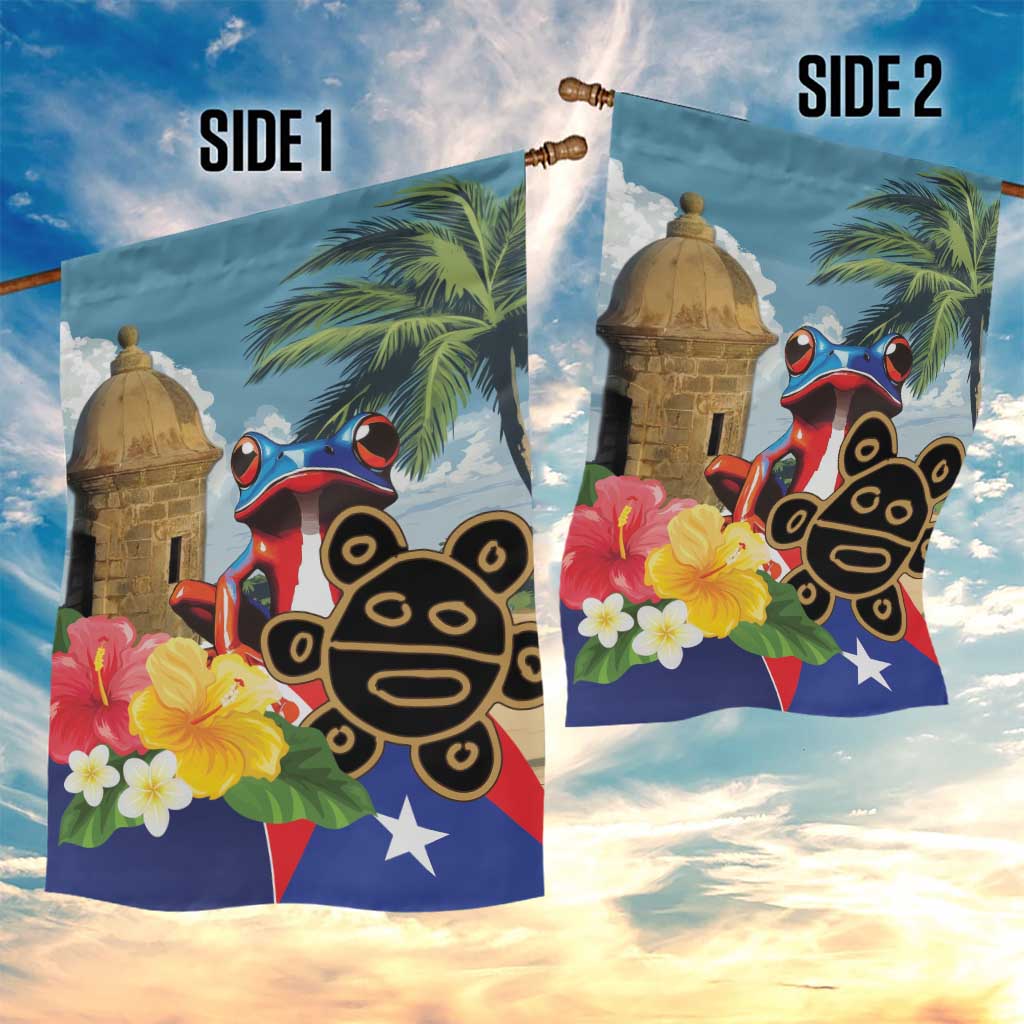 Personalized Boricua El Morro Garden Flag Puerto Rico Sun Coqui - Wonder Print Shop