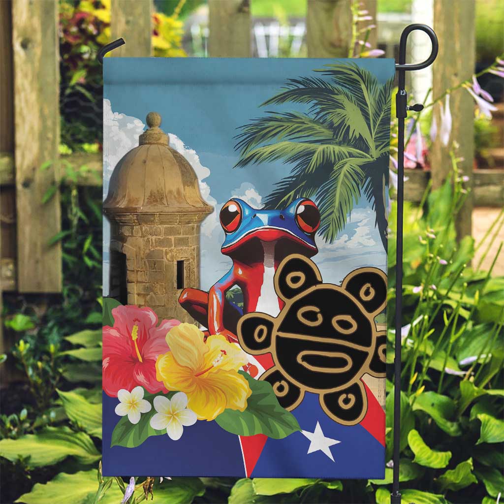 Personalized Boricua El Morro Garden Flag Puerto Rico Sun Coqui - Wonder Print Shop