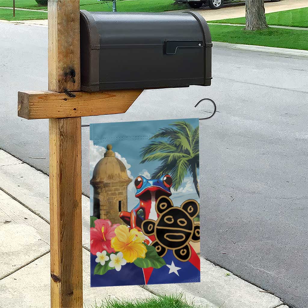 Personalized Boricua El Morro Garden Flag Puerto Rico Sun Coqui - Wonder Print Shop