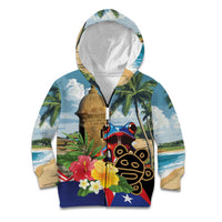 Personalized Boricua El Morro Kid Hoodie Puerto Rico Sun Coqui - Wonder Print Shop