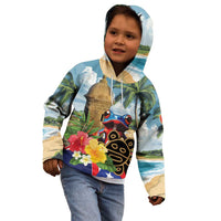 Personalized Boricua El Morro Kid Hoodie Puerto Rico Sun Coqui - Wonder Print Shop