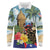 Personalized Boricua El Morro Long Sleeve Polo Shirt Puerto Rico Sun Coqui - Wonder Print Shop