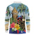 Personalized Boricua El Morro Long Sleeve Polo Shirt Puerto Rico Sun Coqui - Wonder Print Shop