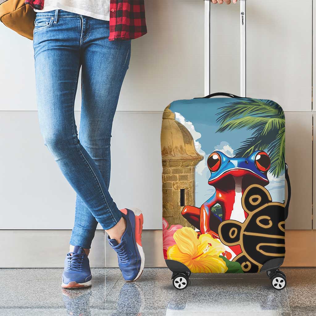Personalized Boricua El Morro Luggage Cover Puerto Rico Sun Coqui - Wonder Print Shop