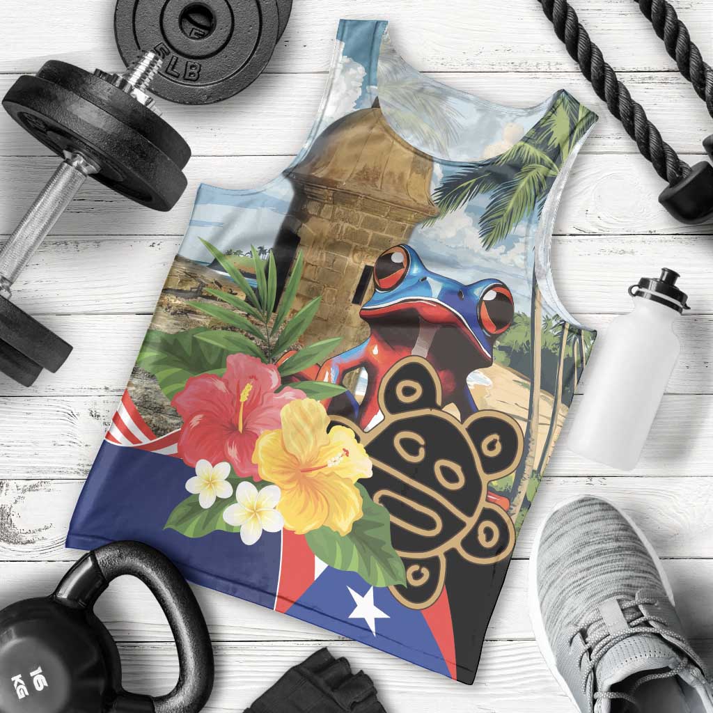 Personalized Boricua El Morro Men Tank Top Puerto Rico Sun Coqui - Wonder Print Shop