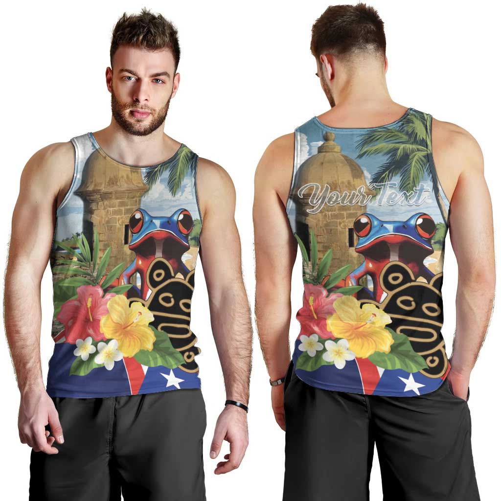 Personalized Boricua El Morro Men Tank Top Puerto Rico Sun Coqui - Wonder Print Shop