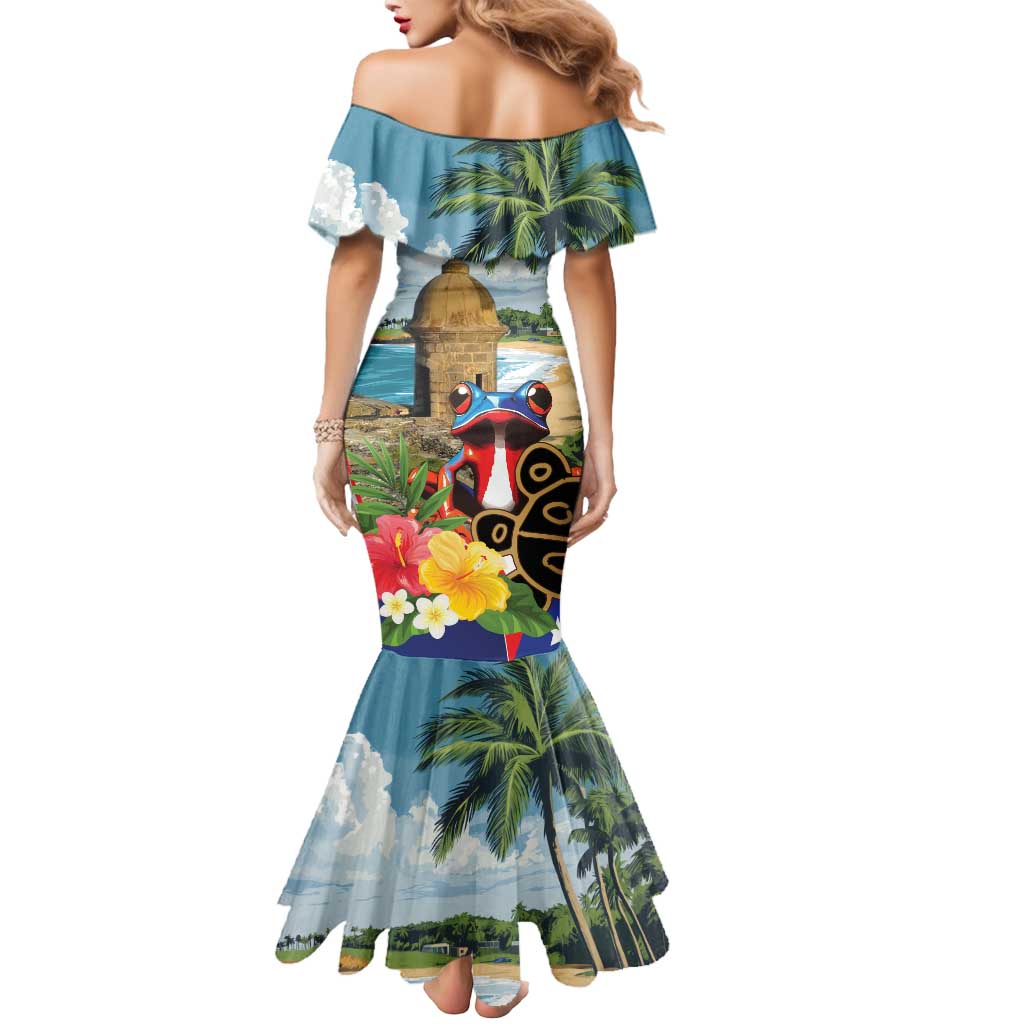 Personalized Boricua El Morro Mermaid Dress Puerto Rico Sun Coqui - Wonder Print Shop
