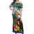 Personalized Boricua El Morro Off Shoulder Maxi Dress Puerto Rico Sun Coqui - Wonder Print Shop