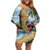 Personalized Boricua El Morro Off Shoulder Short Dress Puerto Rico Sun Coqui - Wonder Print Shop