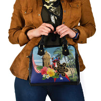 Personalized Boricua El Morro Shoulder Handbag Puerto Rico Sun Coqui