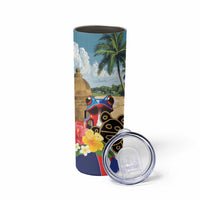 Personalized Boricua El Morro Skinny Tumbler Puerto Rico Sun Coqui - Wonder Print Shop