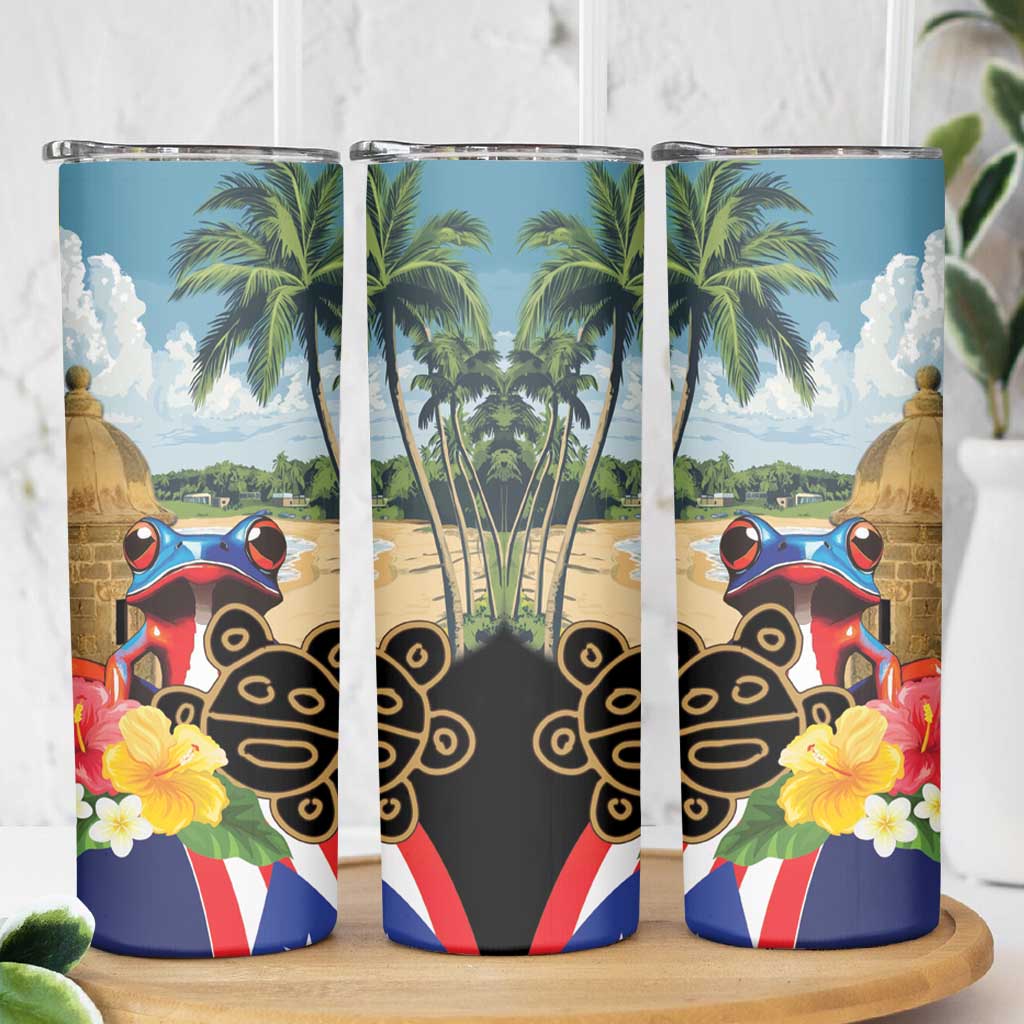 Personalized Boricua El Morro Skinny Tumbler Puerto Rico Sun Coqui - Wonder Print Shop
