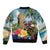 Personalized Boricua El Morro Sleeve Zip Bomber Jacket Puerto Rico Sun Coqui - Wonder Print Shop