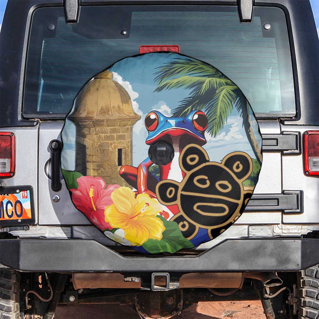 Personalized Boricua El Morro Spare Tire Cover Puerto Rico Sun Coqui - Wonder Print Shop