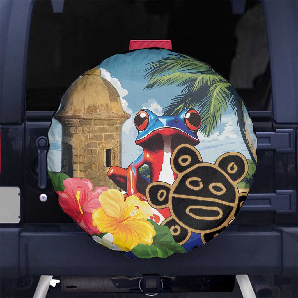 Personalized Boricua El Morro Spare Tire Cover Puerto Rico Sun Coqui - Wonder Print Shop