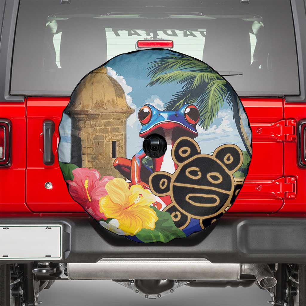 Personalized Boricua El Morro Spare Tire Cover Puerto Rico Sun Coqui - Wonder Print Shop