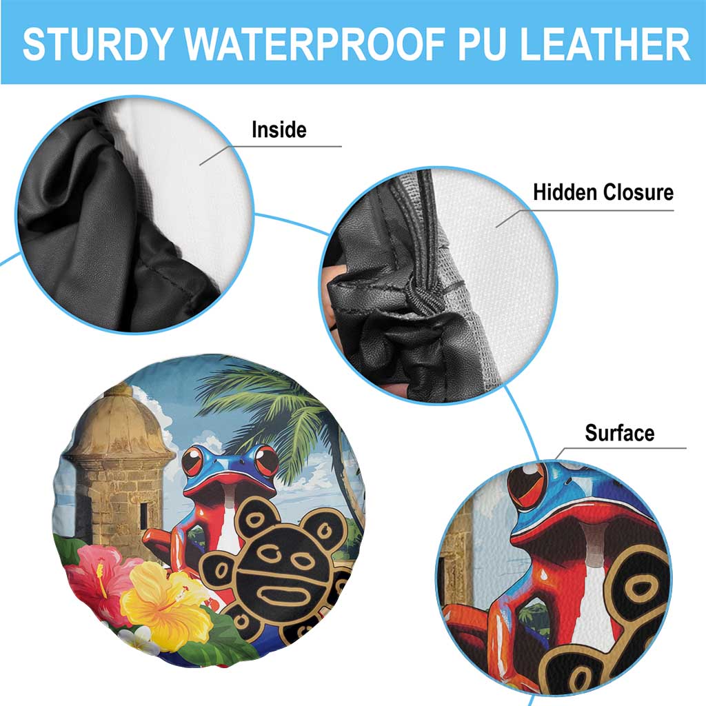 Personalized Boricua El Morro Spare Tire Cover Puerto Rico Sun Coqui - Wonder Print Shop