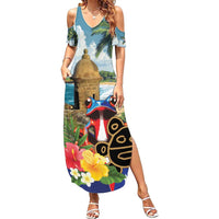 Personalized Boricua El Morro Summer Maxi Dress Puerto Rico Sun Coqui - Wonder Print Shop