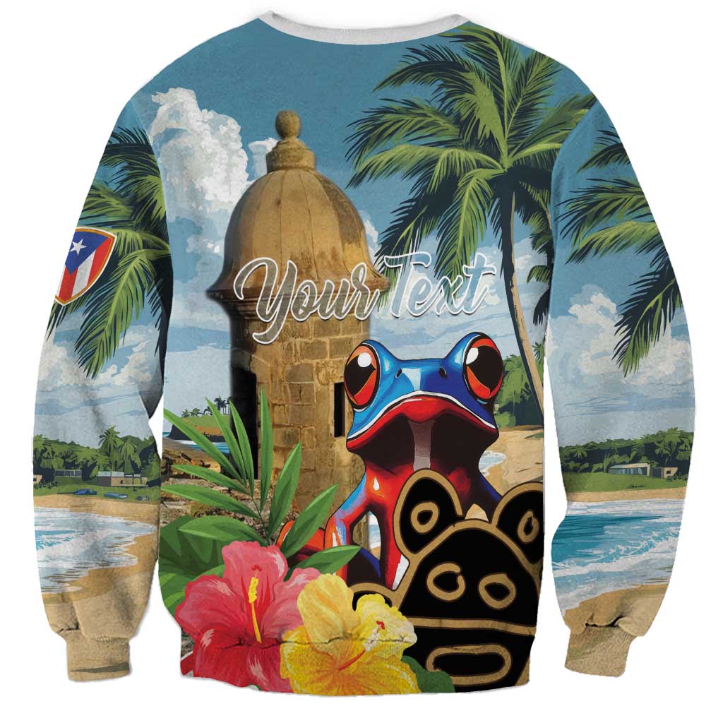 Personalized Boricua El Morro Sweatshirt Puerto Rico Sun Coqui - Wonder Print Shop