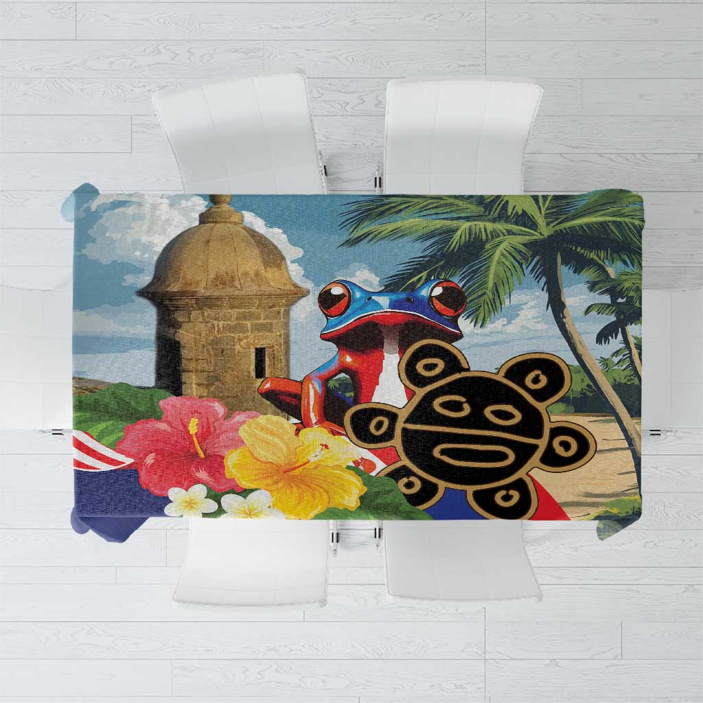 Personalized Boricua El Morro Tablecloth Puerto Rico Sun Coqui - Wonder Print Shop