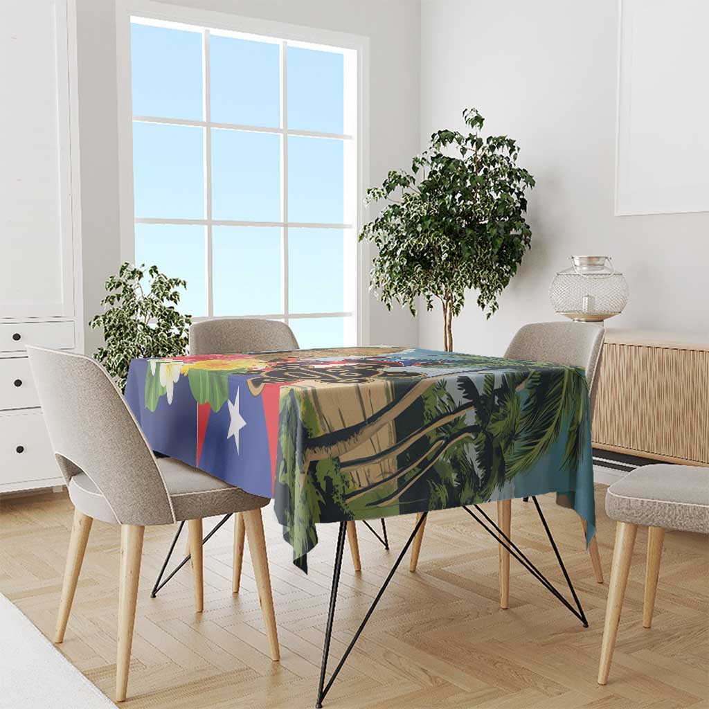 Personalized Boricua El Morro Tablecloth Puerto Rico Sun Coqui - Wonder Print Shop