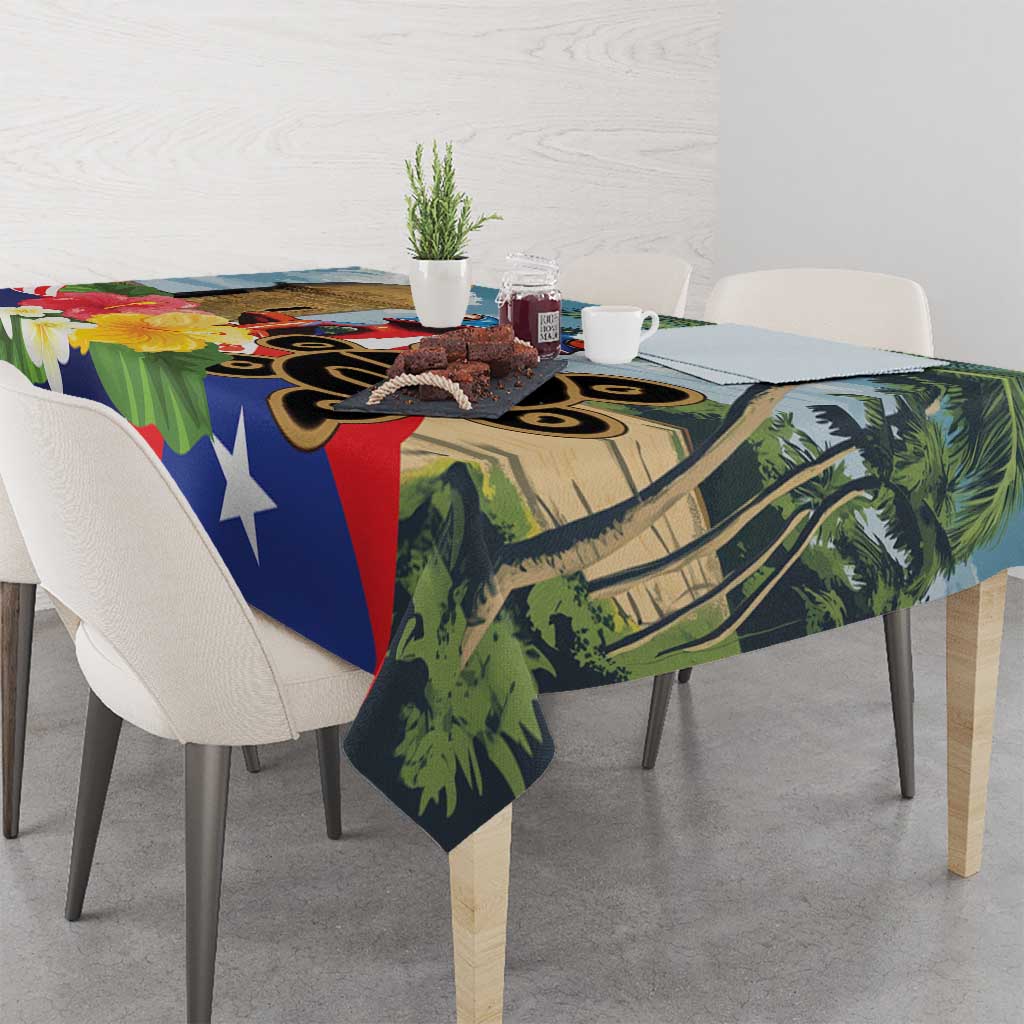 Personalized Boricua El Morro Tablecloth Puerto Rico Sun Coqui - Wonder Print Shop