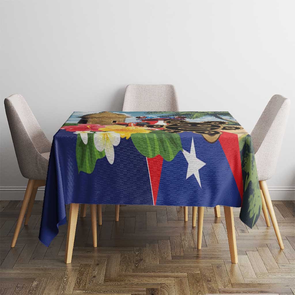 Personalized Boricua El Morro Tablecloth Puerto Rico Sun Coqui - Wonder Print Shop