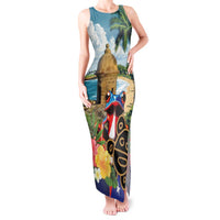 Personalized Boricua El Morro Tank Maxi Dress Puerto Rico Sun Coqui - Wonder Print Shop