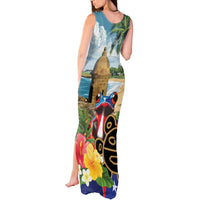 Personalized Boricua El Morro Tank Maxi Dress Puerto Rico Sun Coqui - Wonder Print Shop