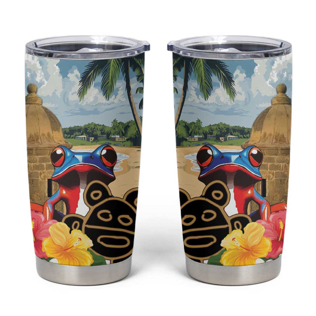 Personalized Boricua El Morro Tumbler Cup Puerto Rico Sun Coqui - Wonder Print Shop
