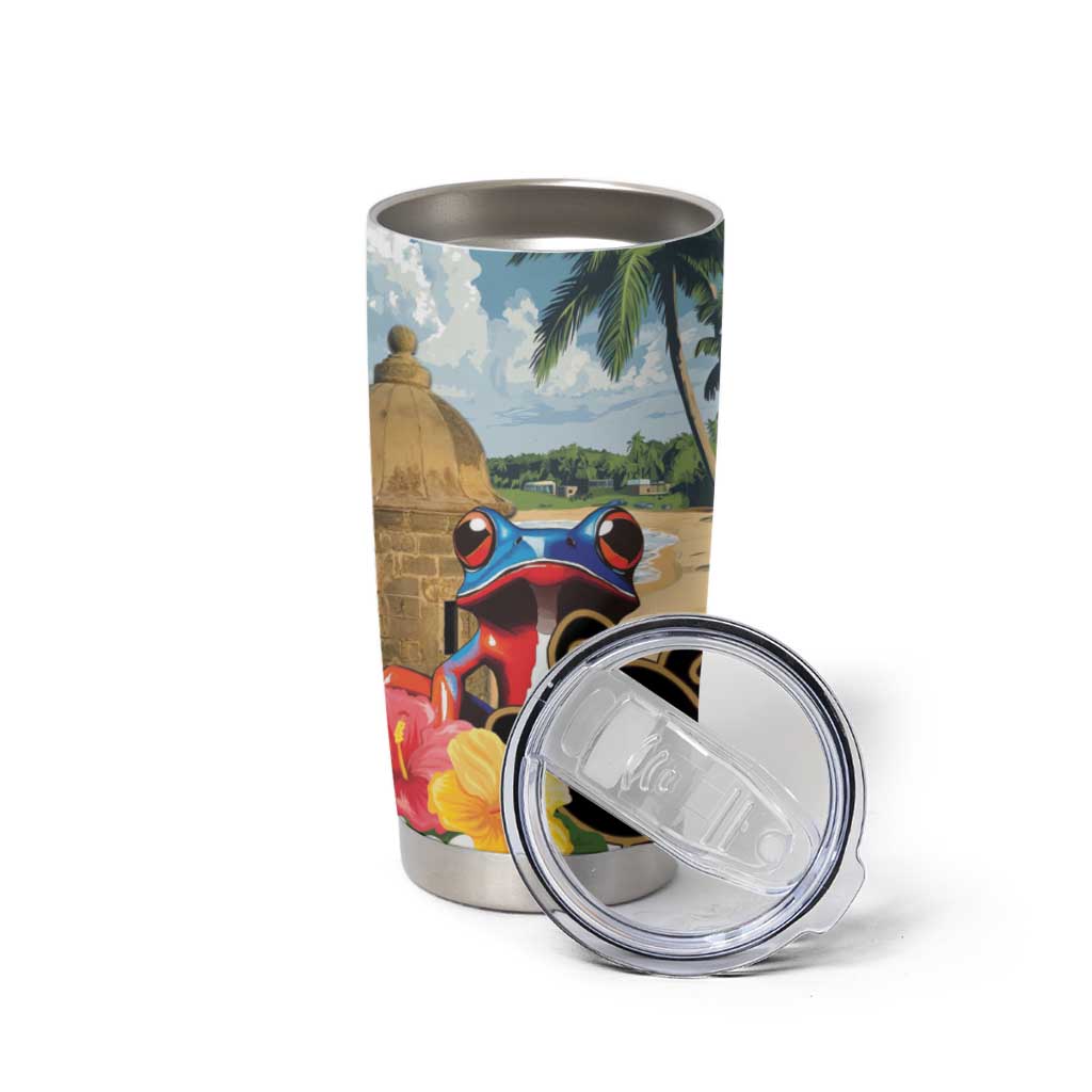 Personalized Boricua El Morro Tumbler Cup Puerto Rico Sun Coqui - Wonder Print Shop