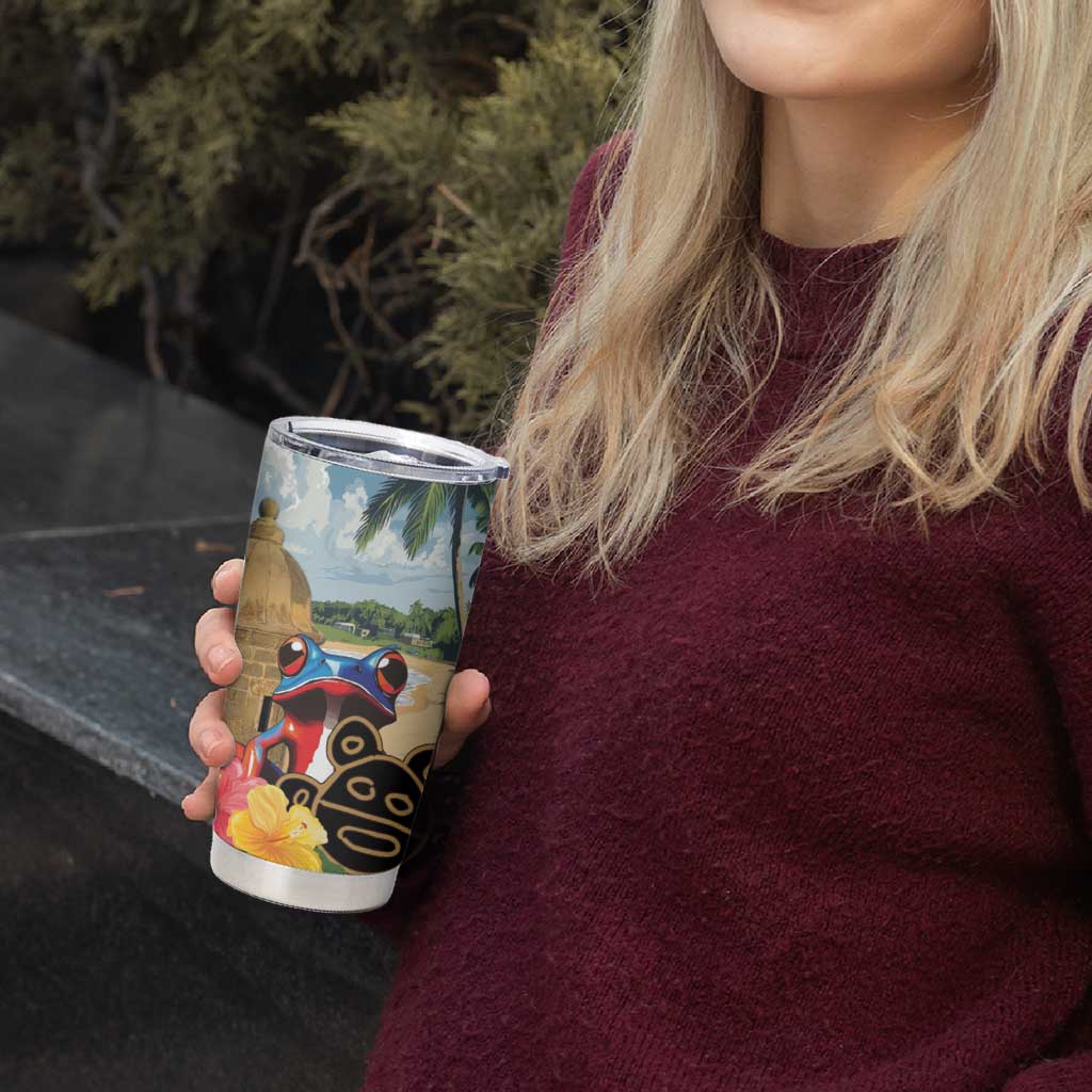 Personalized Boricua El Morro Tumbler Cup Puerto Rico Sun Coqui - Wonder Print Shop