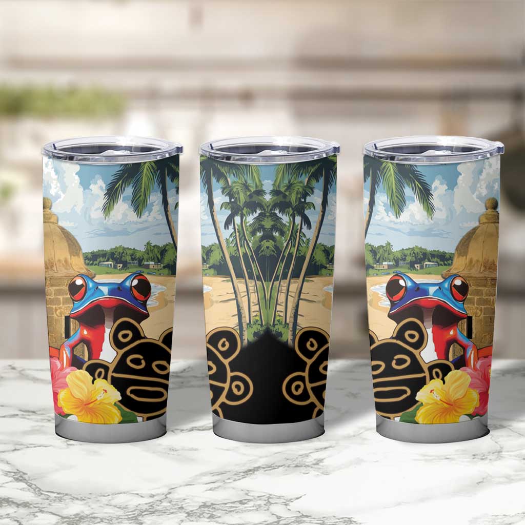 Personalized Boricua El Morro Tumbler Cup Puerto Rico Sun Coqui - Wonder Print Shop