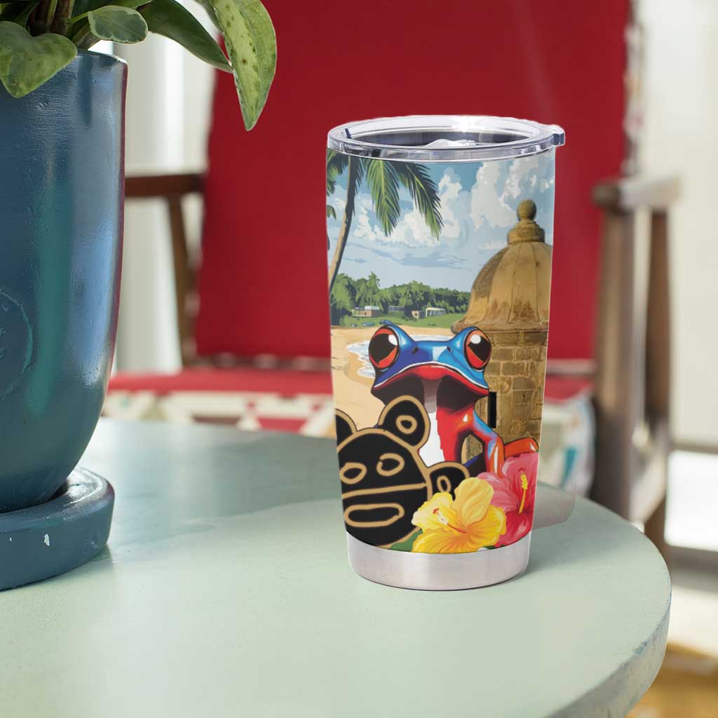 Personalized Boricua El Morro Tumbler Cup Puerto Rico Sun Coqui - Wonder Print Shop