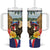 Personalized Boricua El Morro Tumbler With Handle Puerto Rico Sun Coqui - Wonder Print Shop