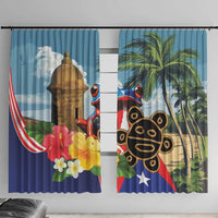 Personalized Boricua El Morro Window Curtain Puerto Rico Sun Coqui - Wonder Print Shop
