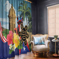 Personalized Boricua El Morro Window Curtain Puerto Rico Sun Coqui - Wonder Print Shop