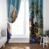 Personalized Boricua El Morro Window Curtain Puerto Rico Sun Coqui - Wonder Print Shop