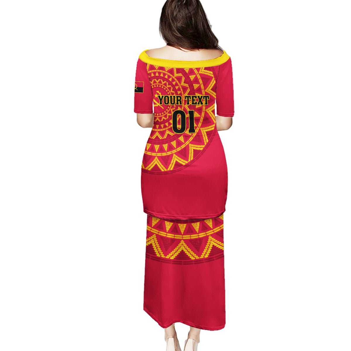 Angola Football Family Matching Puletasi and Hawaiian Shirt Go Palancas Negras Red Version - Wonder Print Shop