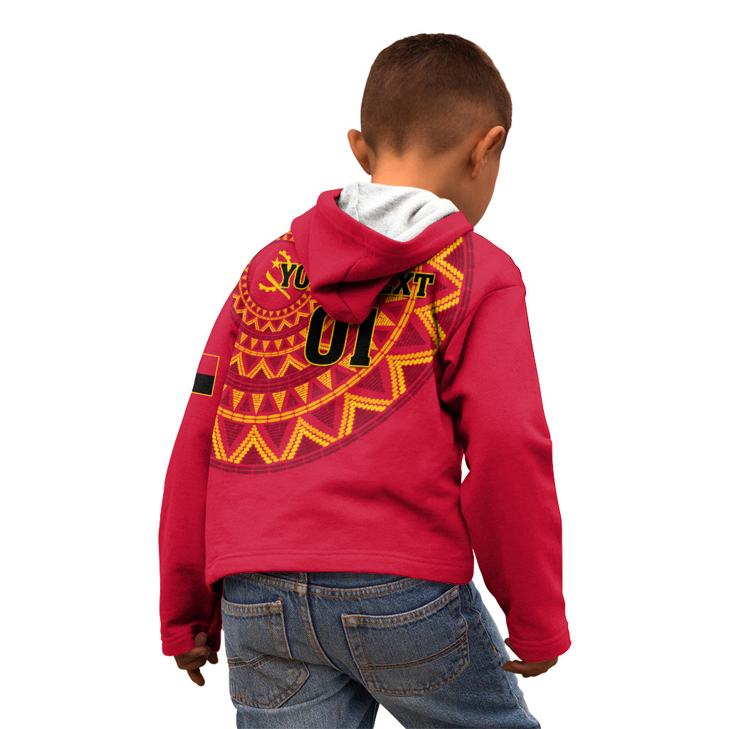 Angola Football Kid Hoodie Go Palancas Negras Red Version - Wonder Print Shop