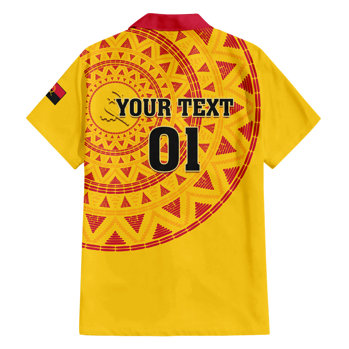 Angola Football Family Matching Long Sleeve Bodycon Dress and Hawaiian Shirt Go Palancas Negras Yellow Version - Wonder Print Shop