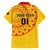 Angola Football Family Matching Off Shoulder Maxi Dress and Hawaiian Shirt Go Palancas Negras Yellow Version - Wonder Print Shop
