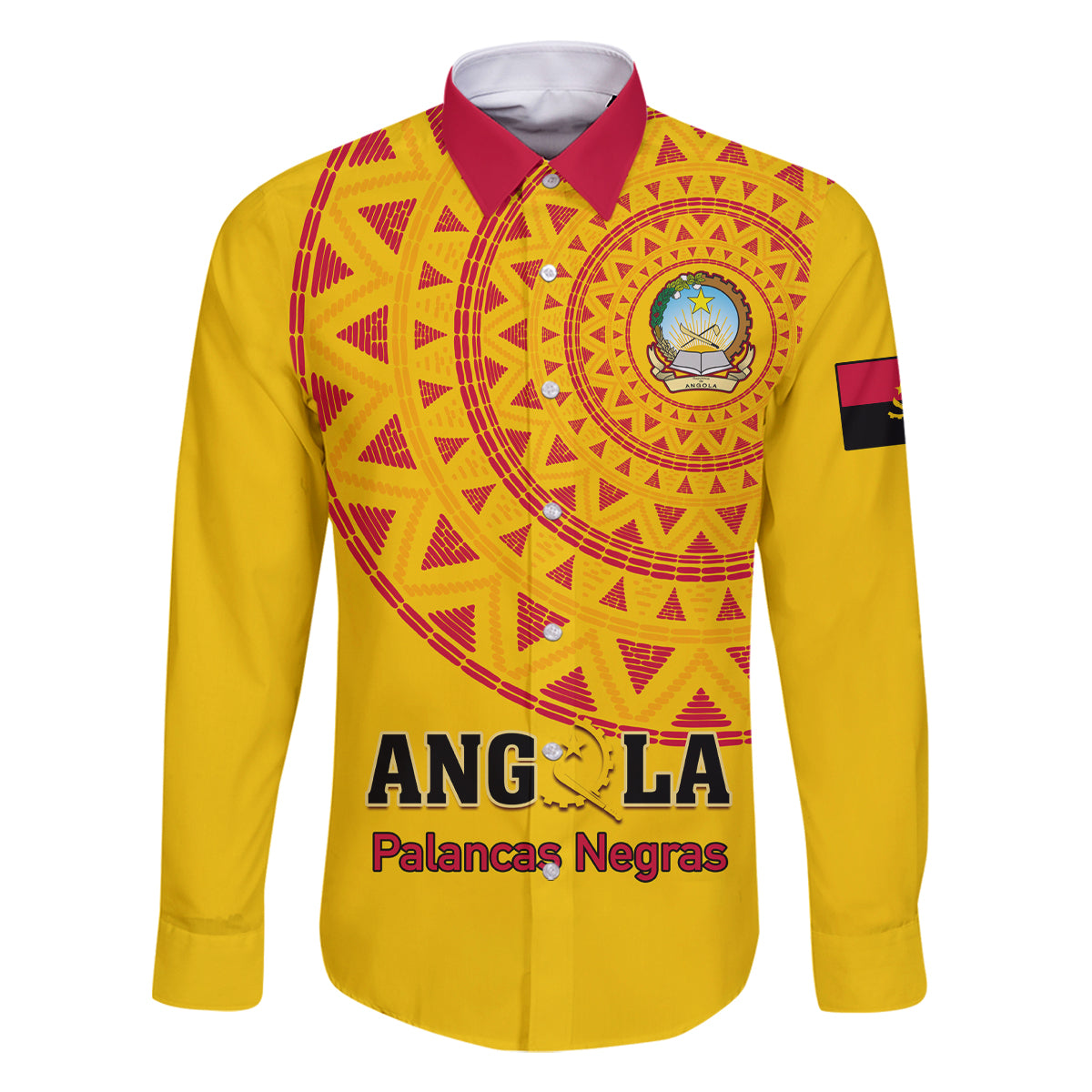 Angola Football Family Matching Tank Maxi Dress and Hawaiian Shirt Go Palancas Negras Yellow Version - Wonder Print Shop