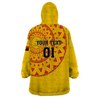 Angola Football Wearable Blanket Hoodie Go Palancas Negras Yellow Version - Wonder Print Shop