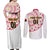 Angola Football Couples Matching Off Shoulder Maxi Dress and Long Sleeve Button Shirt Go Palancas Negras White Version - Wonder Print Shop